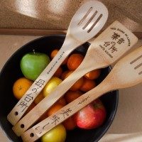 Wooden Utensils With Fruits