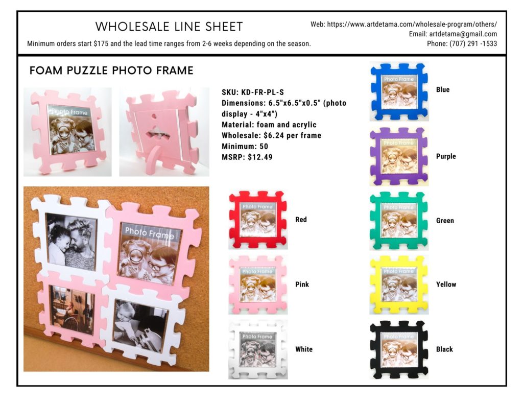 Kids Puzzle Picture Frame Wholesale Oder