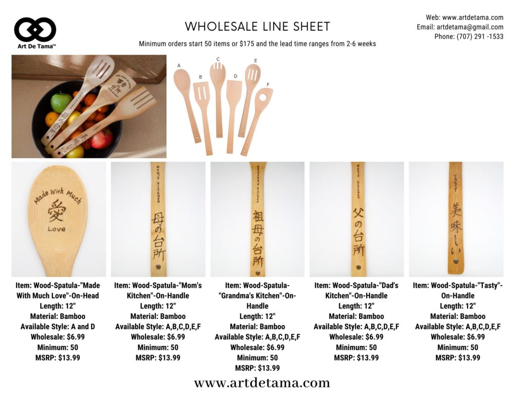 Wooden Spatula Line Sheet