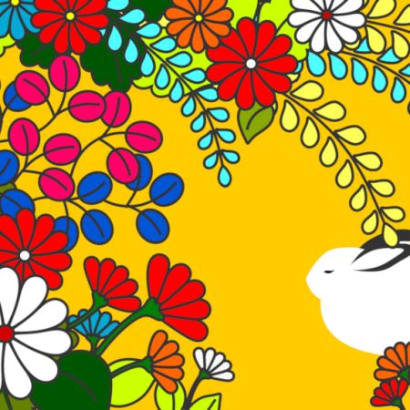 Public art installation in Prince William County, Virginia, 'A Snowshoe Spring Dream' for 'Bus Stop Beautification Project' by Tamao Nakayama, commissioned by OmniRide and KPWB